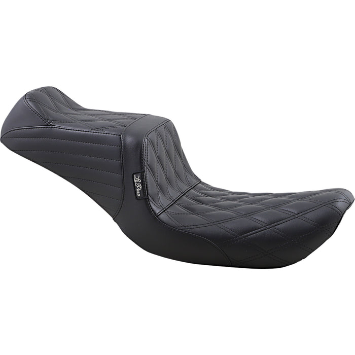 LE PERA 0803-0687 LN-581DD Tailwhip Seat - Double Diamond - Black - FXD '96-'03