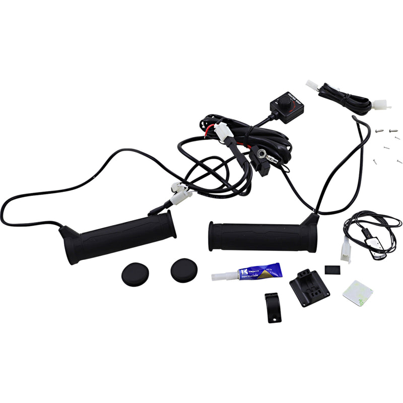 KOSO NORTH AMERICA 0631-0113 AM10711F Heated Grip Kit with LED Indicator for Snow/ATV Grips - Heated - ATV/Snow - Thumb Warmer