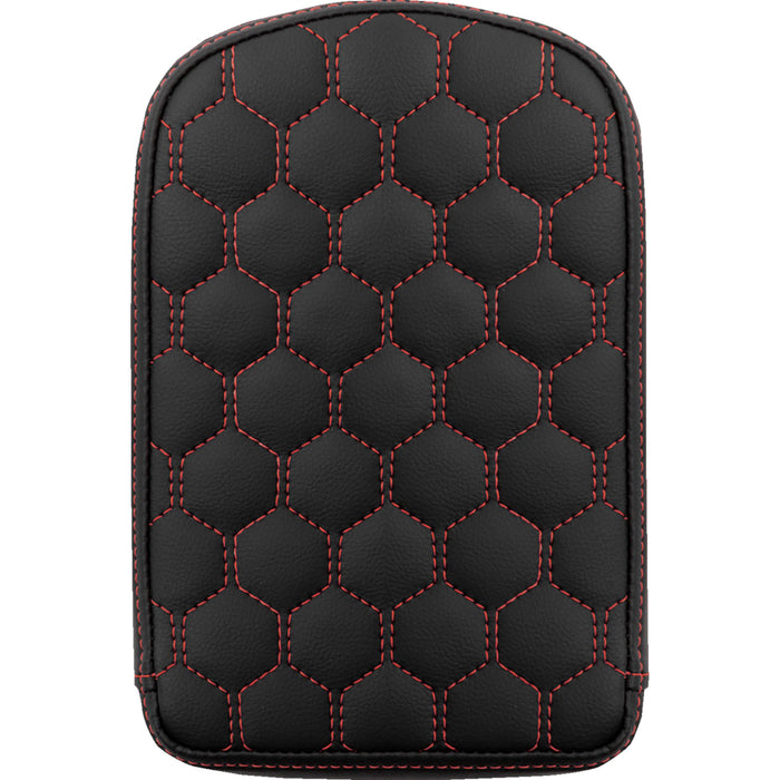 SADDLEMEN 0822-0588 041149RED RoadSofa™ Honeycomb Sissy Bar Pad - Red Stitching