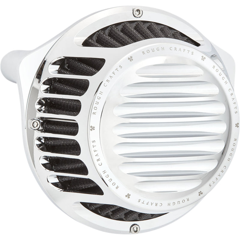 (OPEN BOX) Rough Crafts Big Sucker Round Air Cleaner - RC-600-012 For Harley Motorcycles 2017-2025