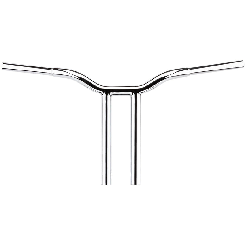 LA CHOPPERS 0601-4928 LA-7337-10 Kage Fighter Welded Straight-Riser Handlebar - One Piece - 10" - Chrome