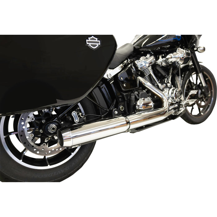 BASSANI XHAUST 1801-1858 1S38FP 4" Slip-On Muffler with Baffle Core 4" Slip-On Muffler with 2-1/2" x 10" Baffle Core - Chrome - 49-State