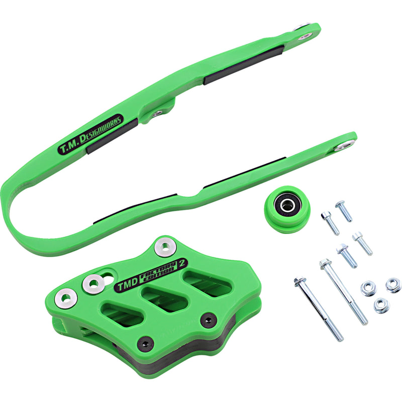 T.m. Designworks Chain Guide And Slider Kit - KCP-K11-GR Kawasaki KX 450 / KX 250 2019-2023