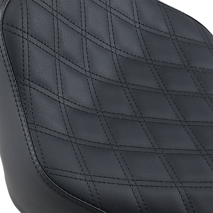 SADDLEMEN 0802-1134 818-33-002LS Renegade Lattice Stitch Solo Seat - Lattice Stitched - Black - FL '18-'20