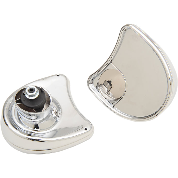 DRAG SPECIALTIES Fairing Mount Mirror Side - View Spot Half-Moon Chrome