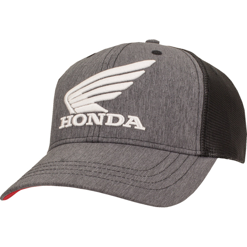HONDA APPAREL 2501-3804 NP21A-H1829 Honda Curved Bill Hat Honda Utility Hat - Gray/Black/Red
