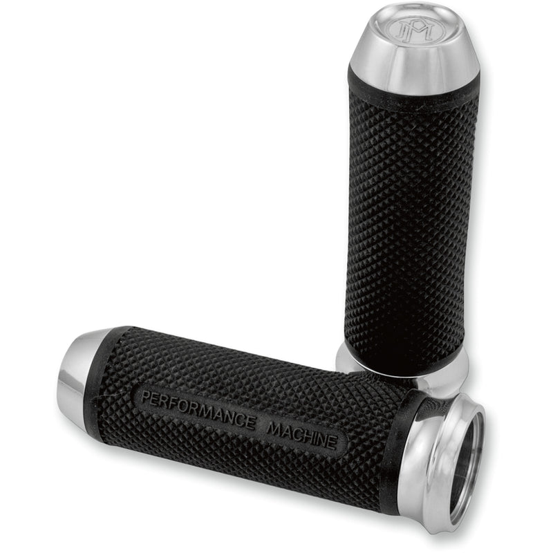 (OPEN BOX) Performance Machine Elite Grips - 0063-2027-CH For Harley Motorcycles 1980-2020