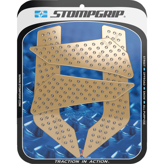 STOMPGRIP 4320-2841 55-10-0126C Volcano Profile Traction Pad Tank Grips Traction Pad Tank Grips - Volcano - Clear - XT 250