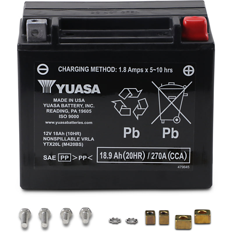 Yuasa YTX Battery - YUAM420BS For Harley Motorcycles 1991-2020 | Ski-Doo Snowmobiles 1993-2020 | Victory Motorcycles 1998-2015
