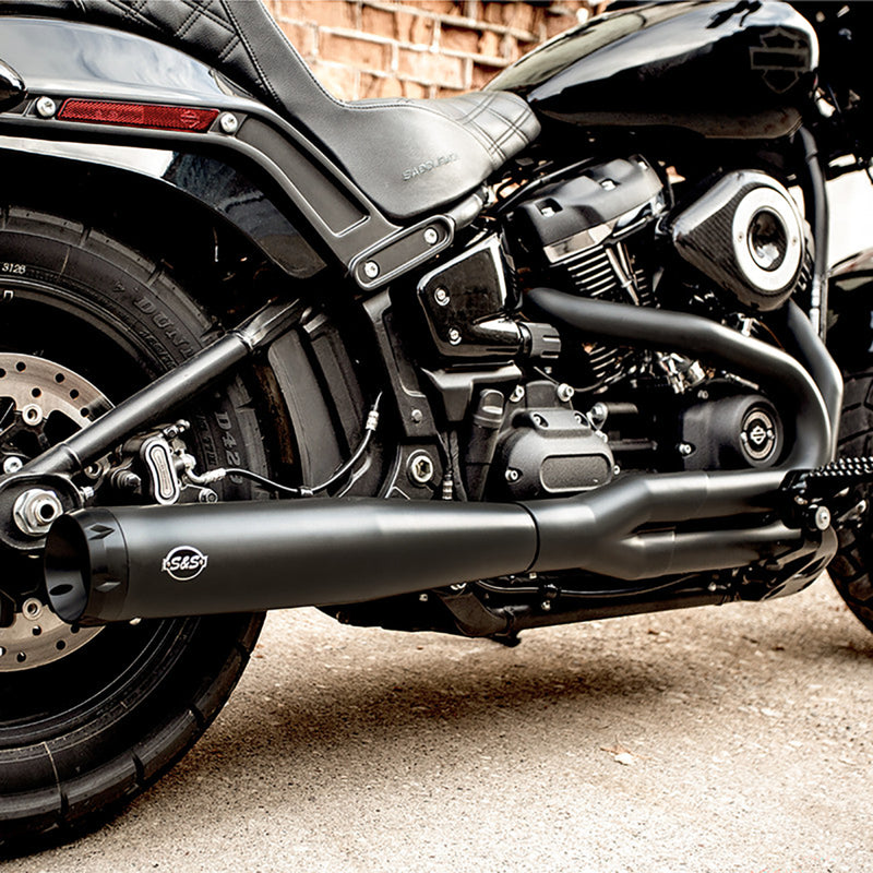 S&S Cycle Super Street 2-Into-1 Exhaust System - 550-0789 For Harley Softail 2018-2024