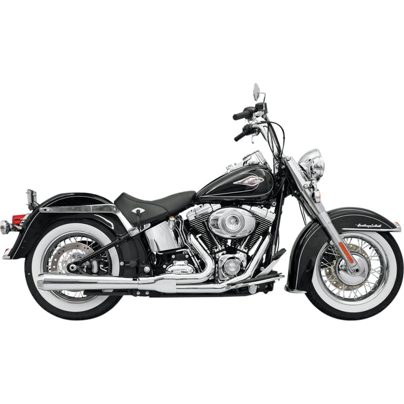 Bassani Xhaust Road Rage 2-Into-1 Exhaust System - 12111J For Harley Softail 1986-2017