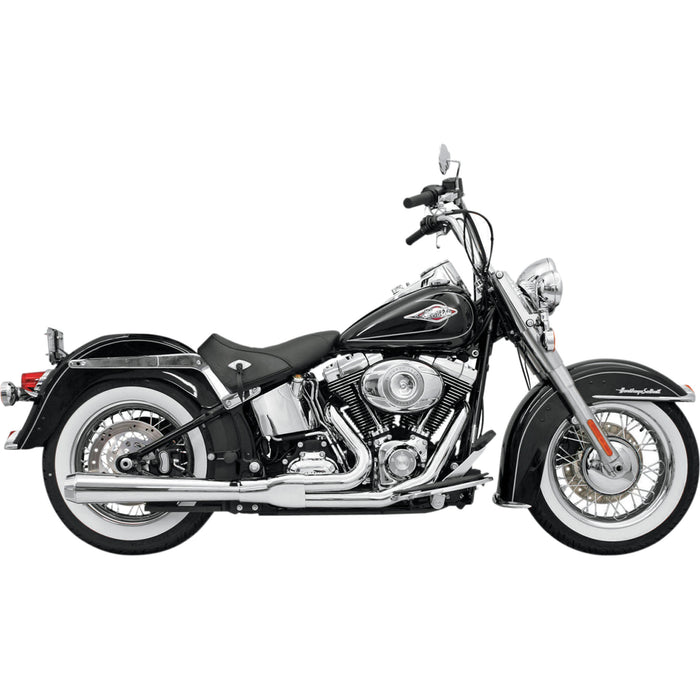 BASSANI XHAUST 1800-1151 12111J Road Rage 2:1 Exhaust System - Chrome - Long - Softail