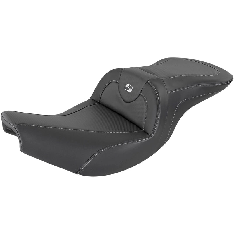 Saddlemen Roadsofa™ Carbon Fiber Seat Without Backrest Black - I14-07-185 For Indian 2014-2025