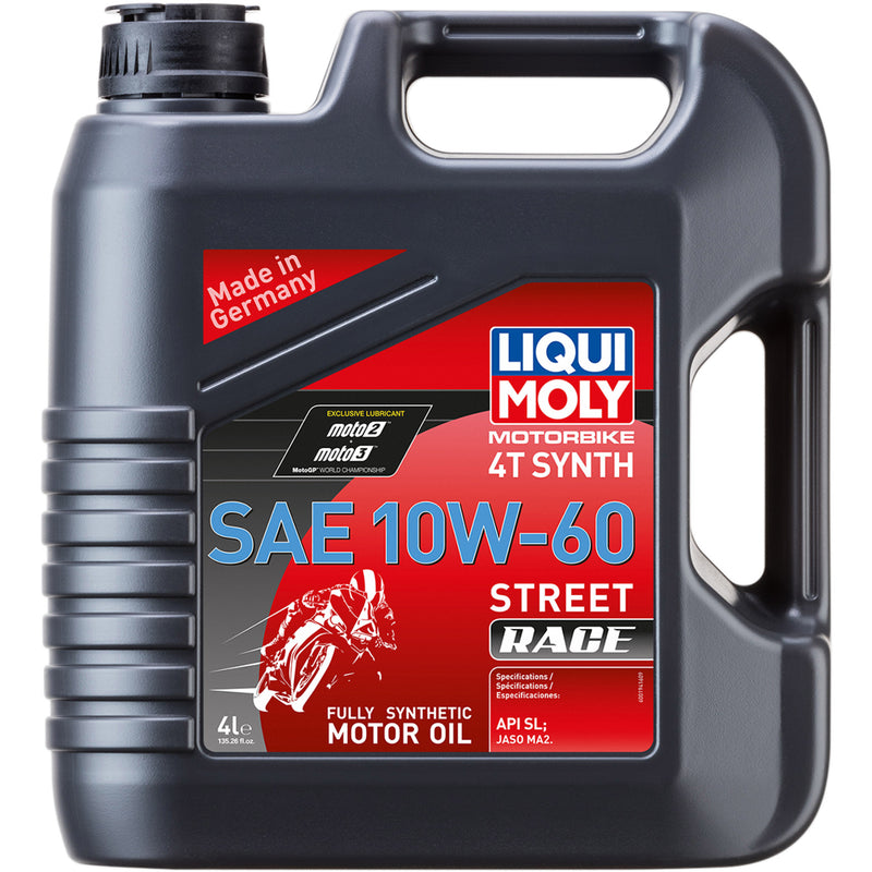 LIQUI MOLY 3601-0674 20072 Street Race Synthetic 4T Engine Oil Street Race Synthetic 4T Oil - 10W-60 - 4L