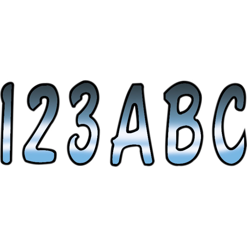 HARDLINE CHBKG200 CHBKG200 Watercraft ID Kit I.D. Sticker Kit - 200 Series - Blue Gradation