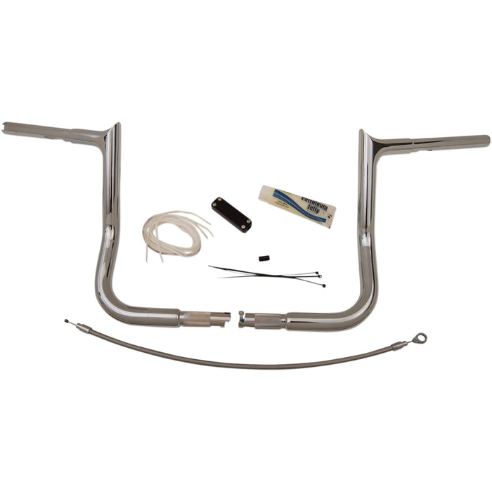 FAT BAGGERS INC. 0601-4780 909112 1-1/4" EZ Install Pointed Top Handlebar Kit - 12" - Chrome