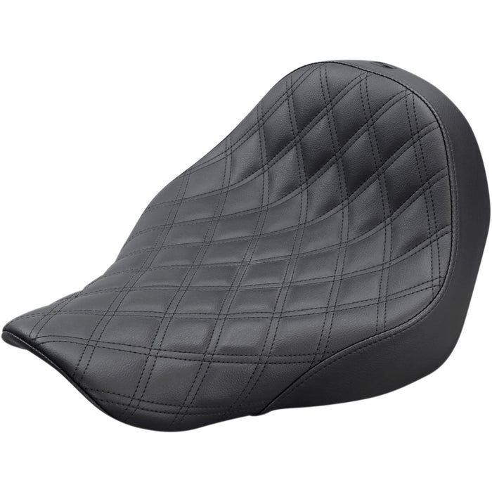 SADDLEMEN 0802-1044 818-29-002LS Renegade Lattice Stitch Solo Seat - Lattice Stitched - Black - FL/FX '18-'20