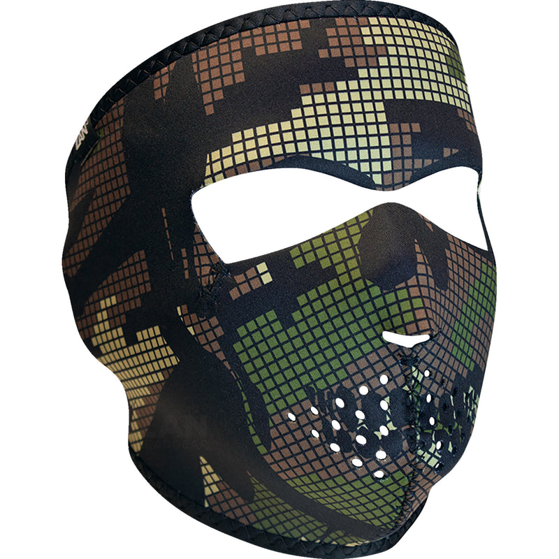 ZAN HEADGEAR 2503-0539 WNFM593 Neoprene Full-Face Mask digi woodland camo skull