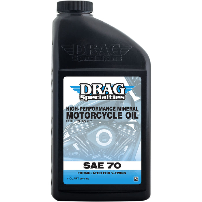 DRAG SPECIALTIES OIL 3601-0770 High-Performance Mineral 70 Motorcycle Oil Engine Oil - SAE 70 - 1 U.S. quart