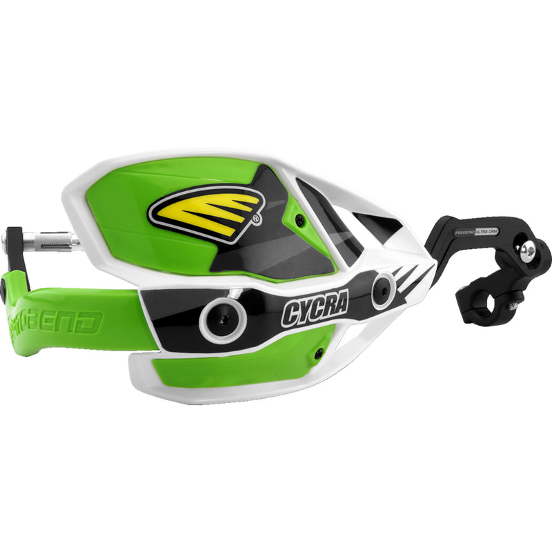 CYCRA 0635-1189 1CYC-7407-72X 7/8" Ultra Probend CRM Wrap Around Handguards Handguards - Ultra - White/Green