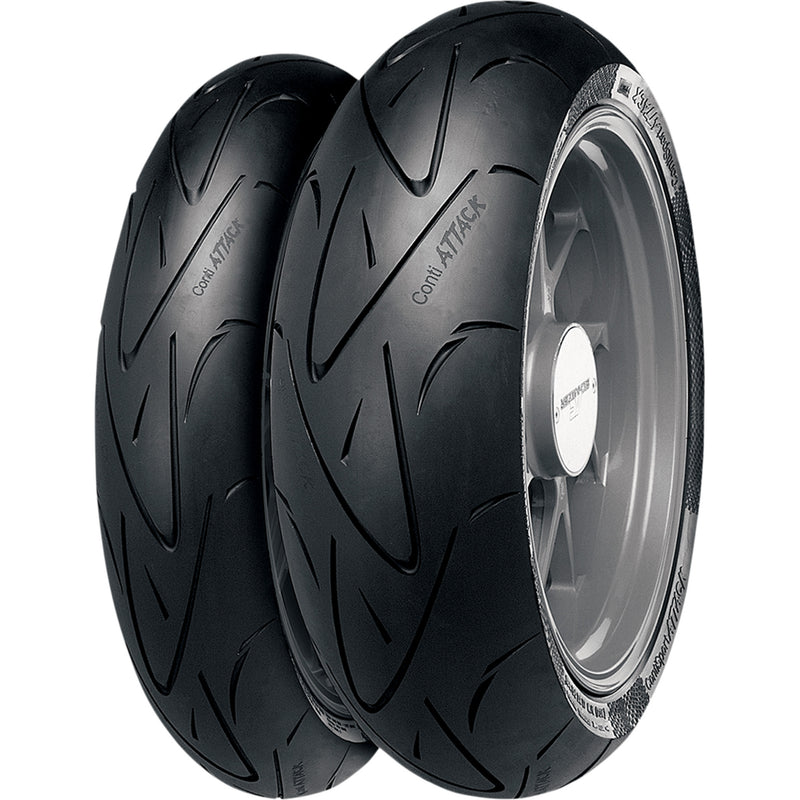 CONTINENTAL 0301-0568 02443990000 ContiSportAttack Tire Tire - ContiSportAttack - Front - 120/70ZR17 - (58W)