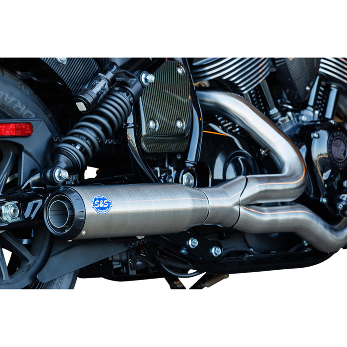S&S CYCLE 1810-3212 550-1117 2-into-1 Qualifier Exhaust System stainless - race only - indian chief