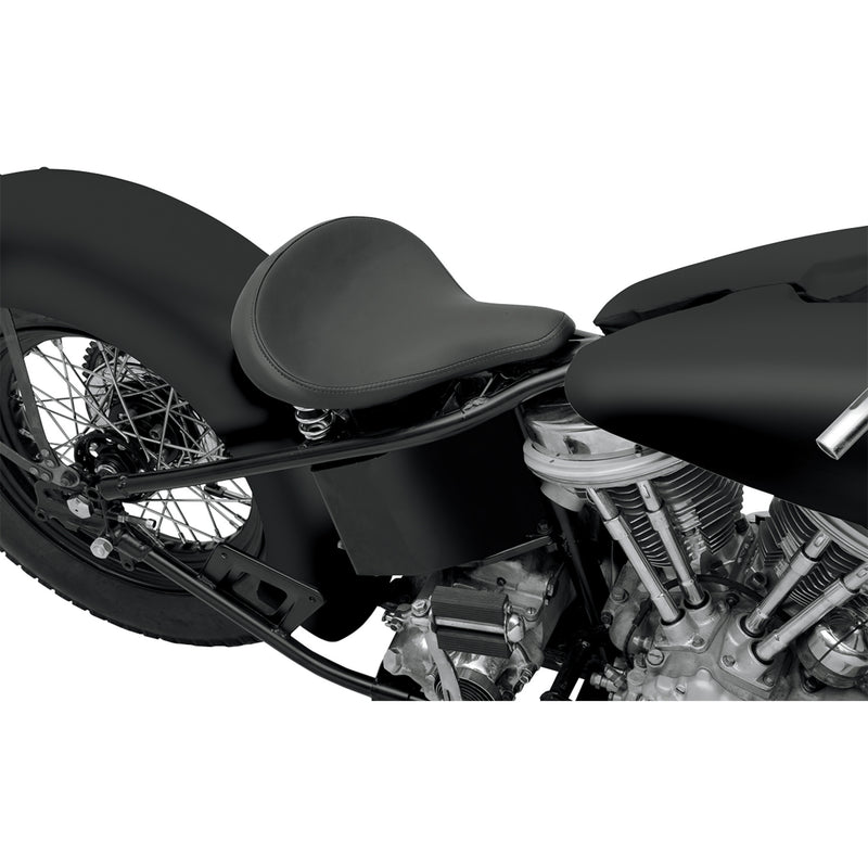 DRAG SPECIALTIES SEATS 0806-0052 Large Spring Solo Seat Seat - Spring Solo - Large - Black Solar-Reflective Leather - Smooth