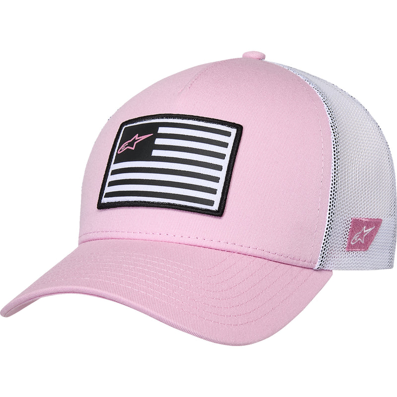 ALPINESTARS 2501-4453 1211-81013-3139-OS Flag Snapback Hat pink/white