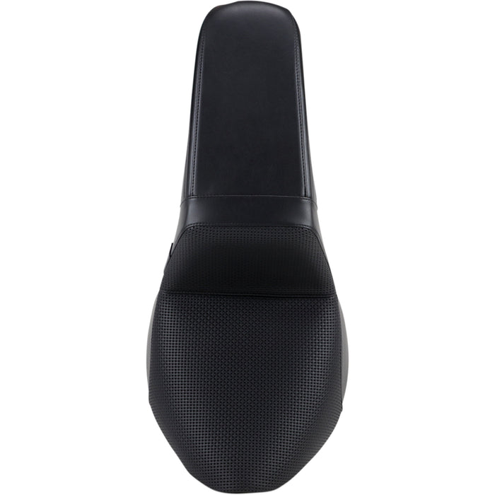 LE PERA 0802-1349 LYR-590BW Kickflip Seat — Basketweave - Black - Softail '18-'23