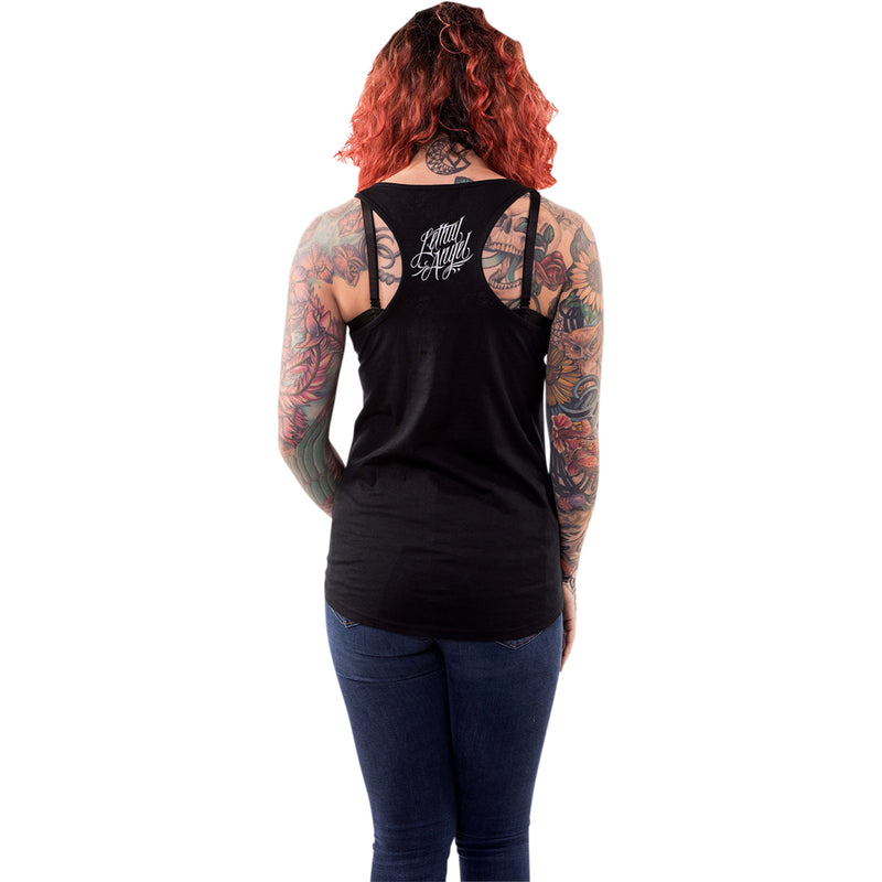 LETHAL THREAT 3031-3958 LA20508XL Women's Dark Widow Razor Back Tank Top black - xl