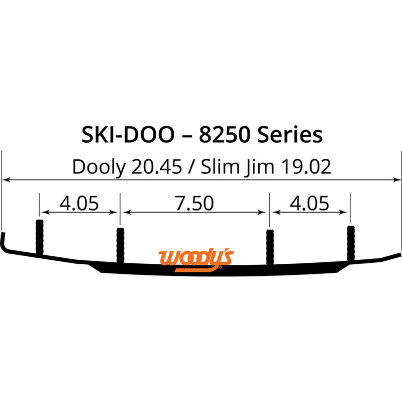 Woody's Dooly Wear Bar - DS6-8250 Ski-Doo Snowmobiles 1999-2007