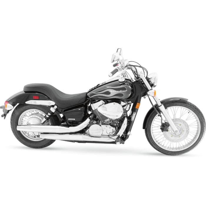 MUSTANG 0810-0564 79471 Vintage Wide Touring Seat With Driver Backrest Seat - Vintage - Wide - Touring - With Driver Backrest - Two-Piece - Smooth - Black - Spirit 750