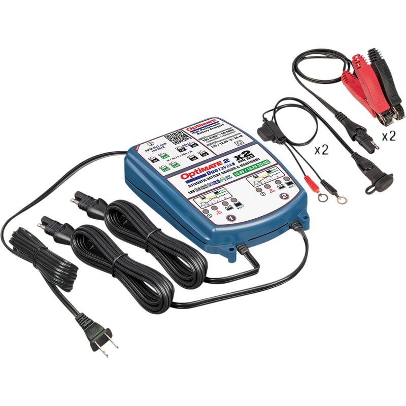 TECMATE 3807-0573 TM-571 Optimate™ 2 Duo Bronze Series Battery Charger Battery Charger/Maintainer - 2-Bank