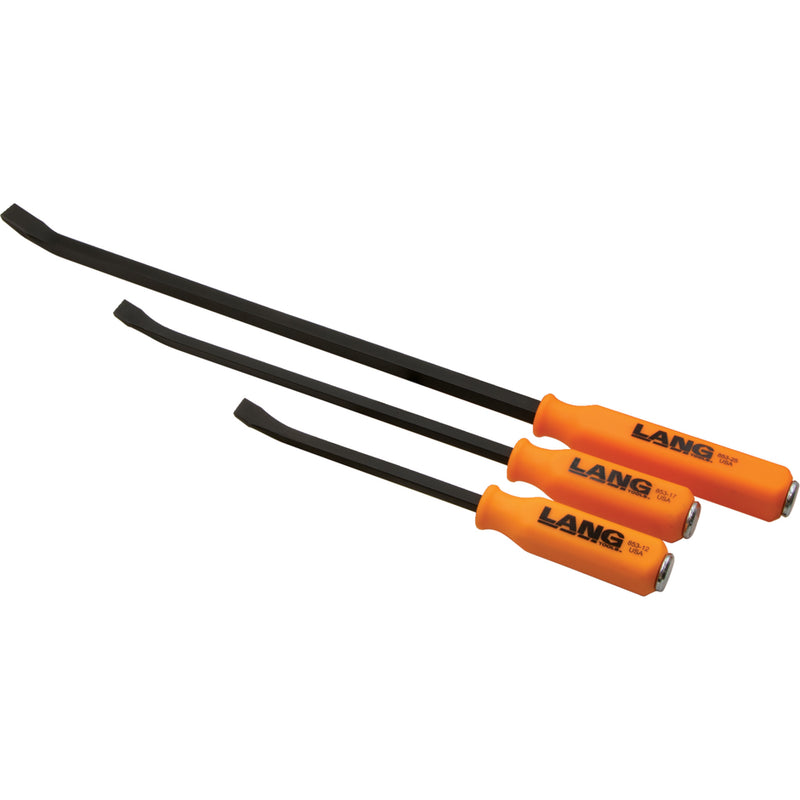 LANG TOOLS 3850-0629 853-3ST Curved Pry Bar with Striking Handle Set Pry Bar with Striking Handle - Curved Tip - Set
