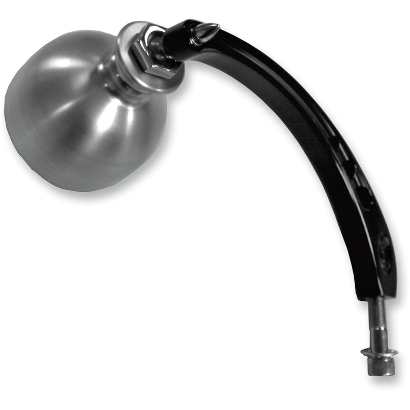Joker Machine Beer Schooner Mirror Side View Round Black Silver Right - 03-021R
