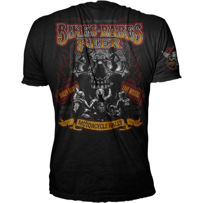 LETHAL THREAT 3030-20286 VV40163XL Vintage Velocity Three B T-Shirt Three B T-Shirt - Black - XL