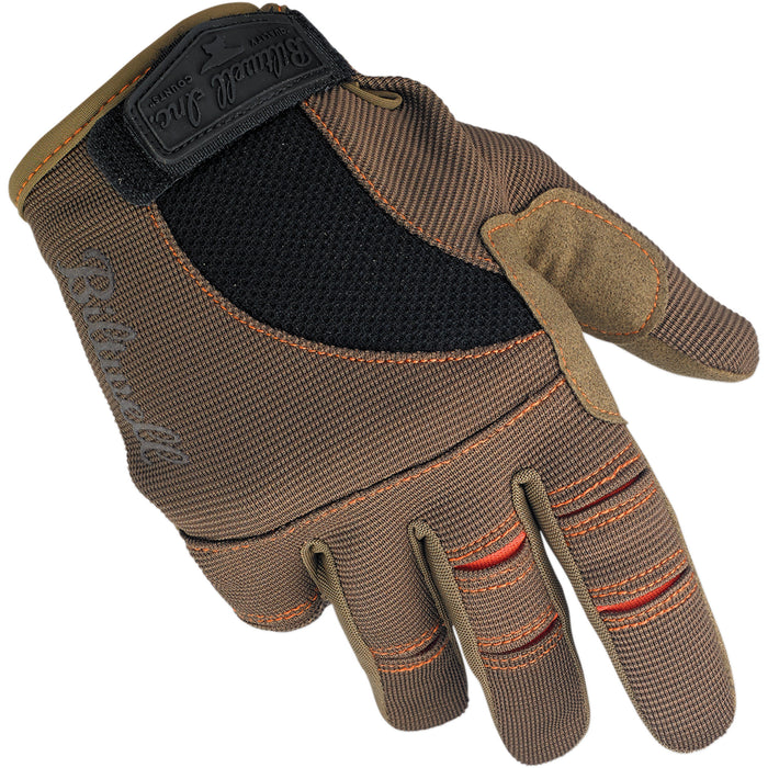 BILTWELL Moto Gloves Brown/Orange