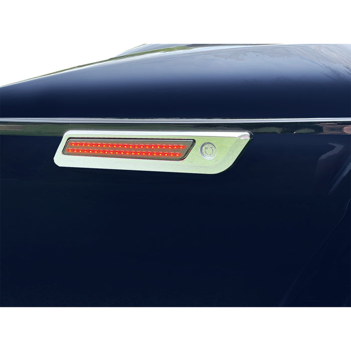 CUSTOM DYNAMICS 2040-2870 CD-SBL-DC-SC Saddlebag Latch Dual Color Accent Lights - Smoke - Chrome