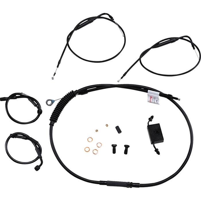 BURLY BRAND 0662-0586 B30-1270 Extended Handlebar Cable and Brake Line Kit for Sportsters with ABS - Clubman Handlebars