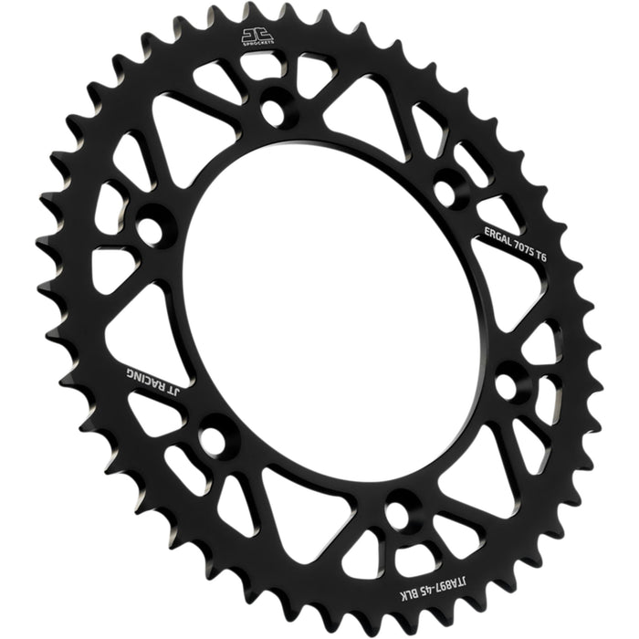 JT SPROCKETS 1211-2679 JTA897.45BLK RaceLite Aluminum Rear Sprocket Rear Sprocket - Black - 45 Tooth