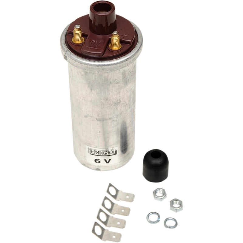 EMGO 2102-0297 24-71516 Ignition Coil 6 v  - 2.4 ohms - single lead - universal