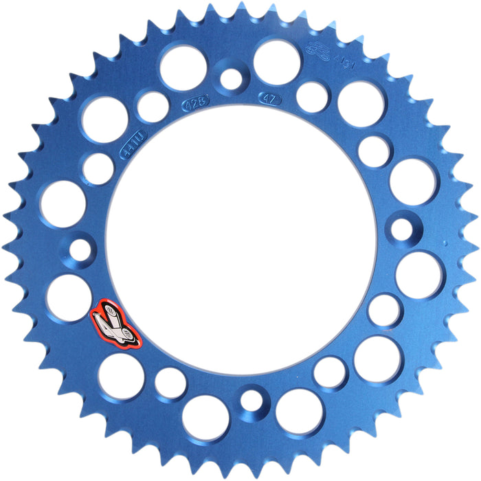 RENTHAL 1211-1723 441U-428-47GPBU Rear Sprocket Sprocket - Blue - 47 Tooth