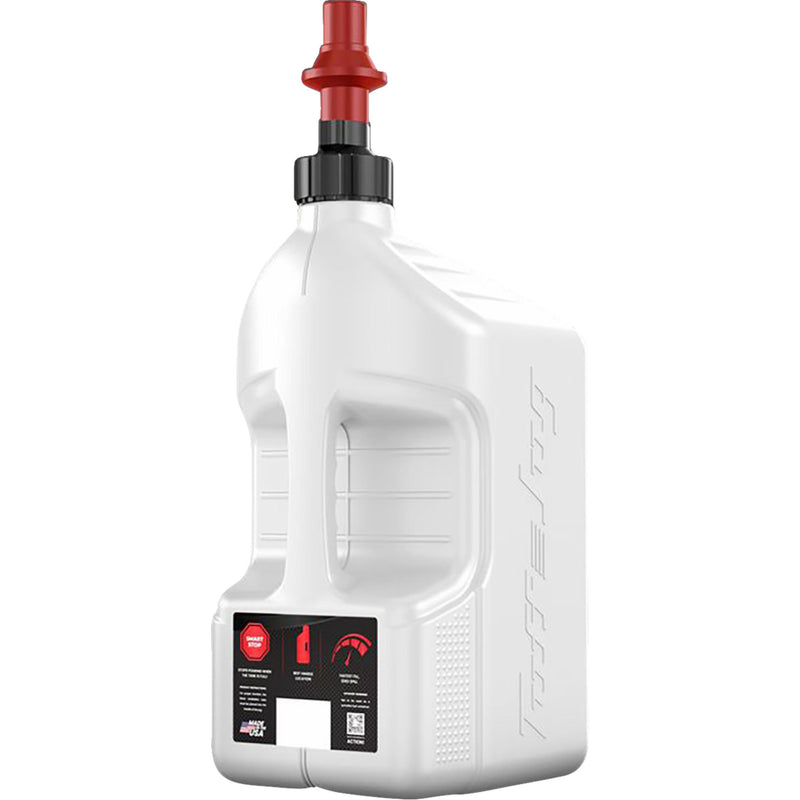 TUFF JUG 3850-0672 WURRVS20 Tuff Jug Container with Ripper Cap Tuff Jug - Container - with View Strip/Ripper Cap - White - 5.3 US gal