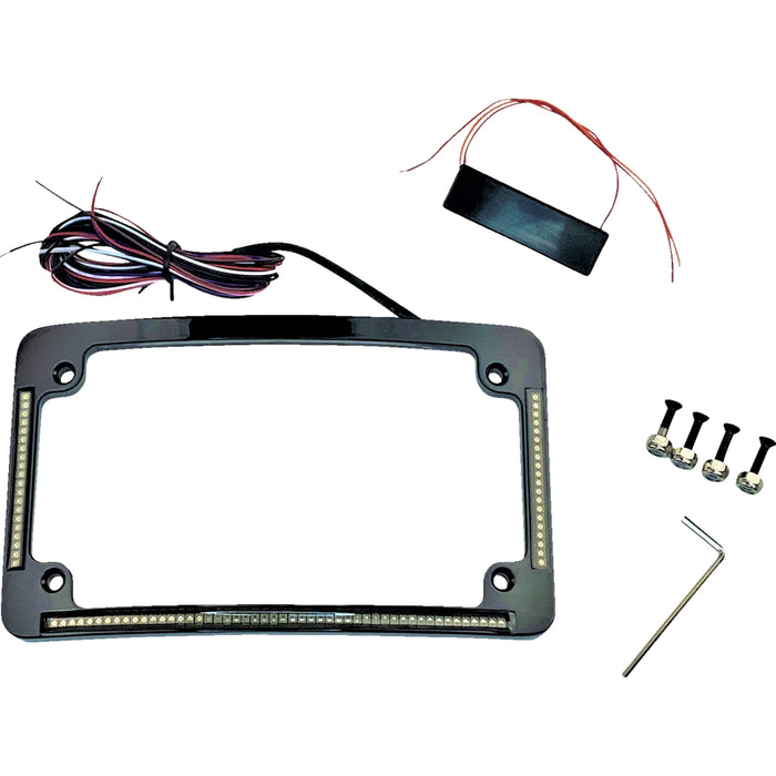 CUSTOM DYNAMICS 2030-0788 TF05-B All-in-One License Plate Frame - Radius - Black
