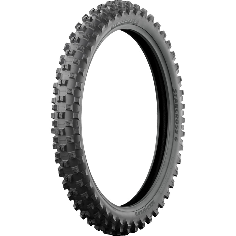 MICHELIN 0312-0477 61893 StarCross 6 Medium Hard Tire Tire - StarCross 6 Medium Hard - Front - 90/100-21 - 57M