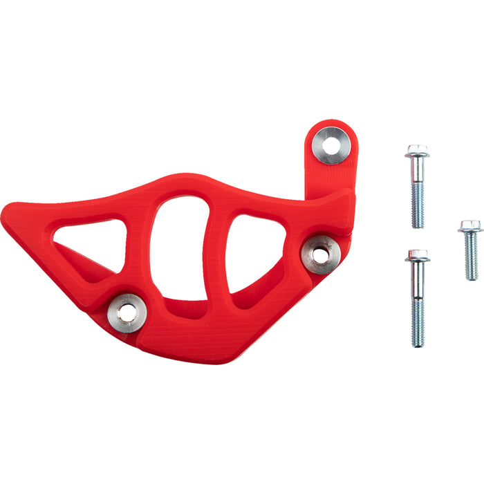 T.M. DESIGNWORKS 0950-1018 HCC-TRX-RD ATV Integrated Case Saver/Sprocket Cover Case Saver/Sprocket Cover - Red - Honda