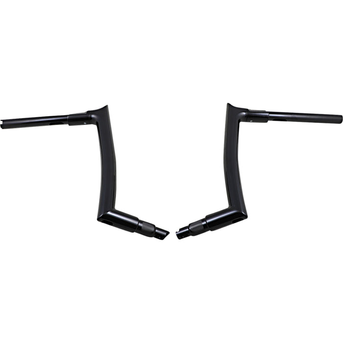 FAT BAGGERS INC. 0601-5453 808012-B 1-1/2" EZ Install Pointed Top Handlebar - 12" - Black