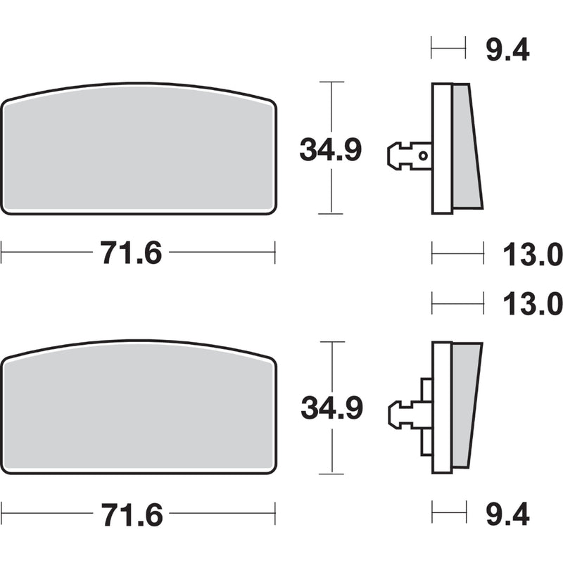 Sbs Brake Pad - 520HF BMW Motorcycles 1973-1984