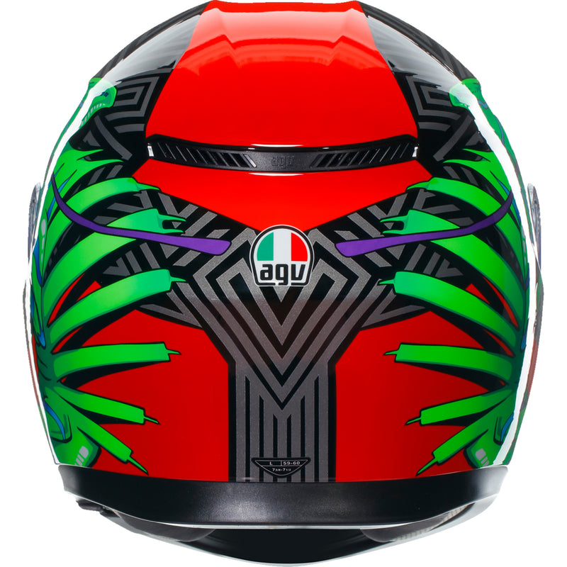 AGV 0101-15515 2118381004013L K3 Kamaleon Helmet K3 Helmet - Kamaleon - Black/Red/Green - Large