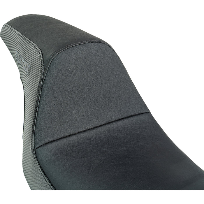 SLYFOX 0805-0151 SlyFox4681B The Drifter Seat - Gray Logo - Black Vinyl - Smooth - FXR '82-'00